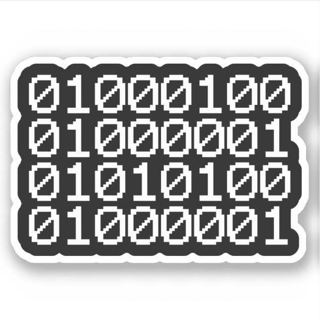 BINARY DATA STICKER (Front)