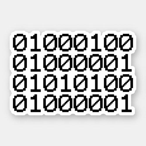 BINARY DATA STICKER