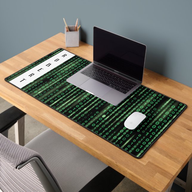 Binary data stream personalized desk mat (Office 2)