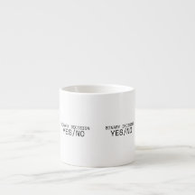 Binary Decision Yes No Minimalist Typewriter