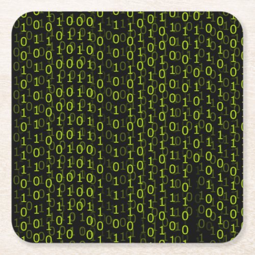 Binary Falling Numbers _ Olive Square Paper Coaster