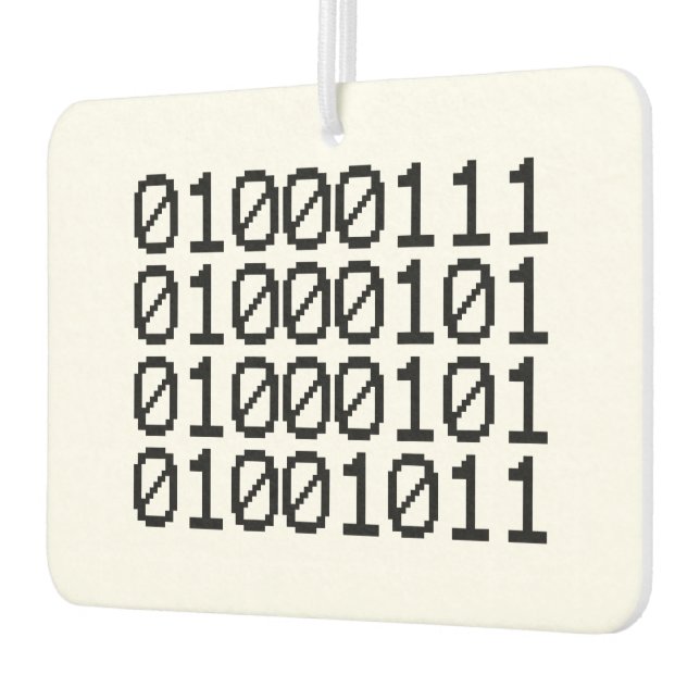 BINARY GEEK AIR FRESHENER (Left)