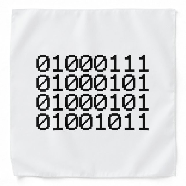 BINARY GEEK BANDANA (Front)