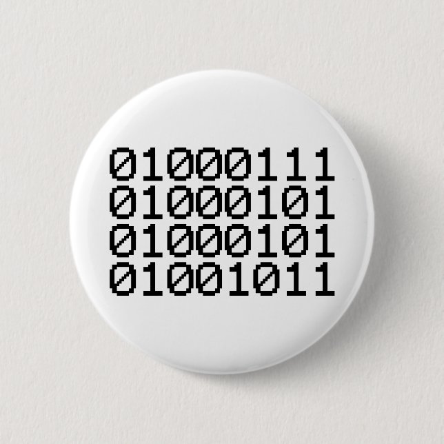 BINARY GEEK BUTTON (Front)