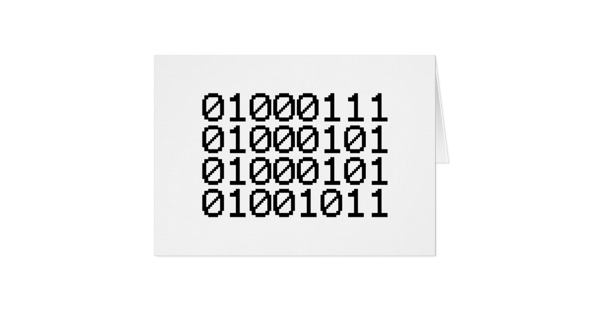 BINARY GEEK CARD | Zazzle