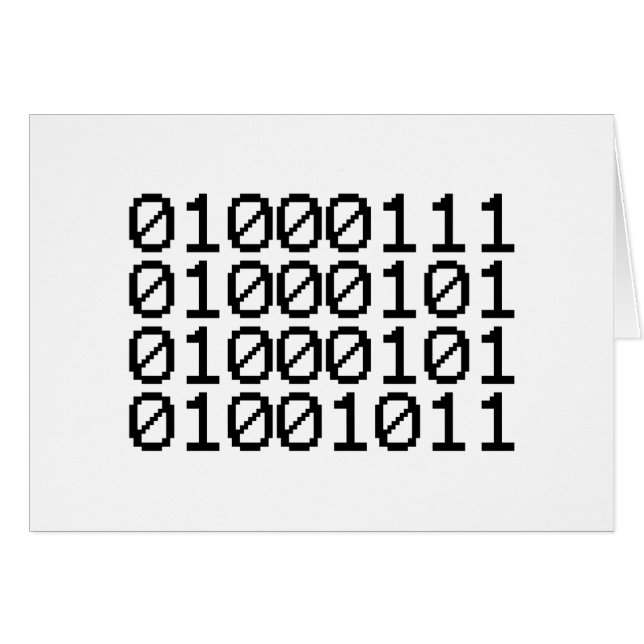 BINARY GEEK CARD (Front Horizontal)