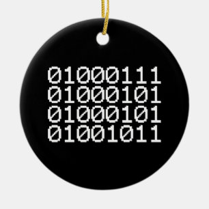 BINARY GEEK CERAMIC ORNAMENT