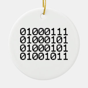BINARY GEEK CERAMIC ORNAMENT