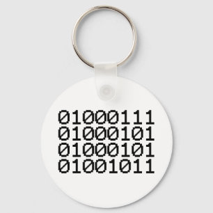 BINARY GEEK KEYCHAIN
