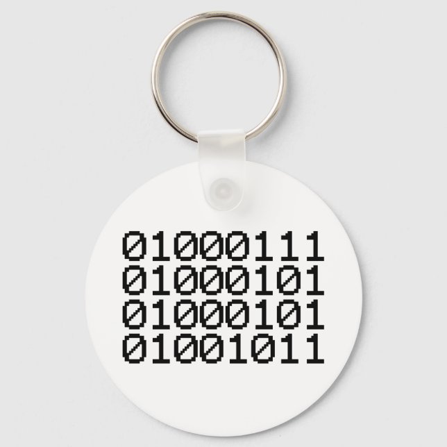 BINARY GEEK KEYCHAIN (Front)