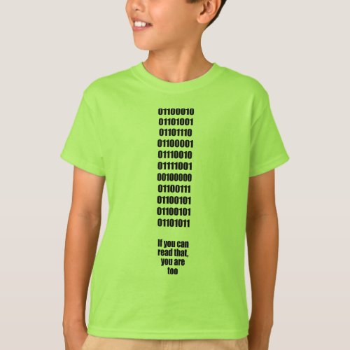 Binary Geek Kids T_shirt