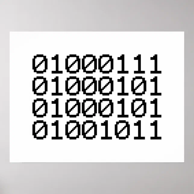 BINARY GEEK POSTER | Zazzle