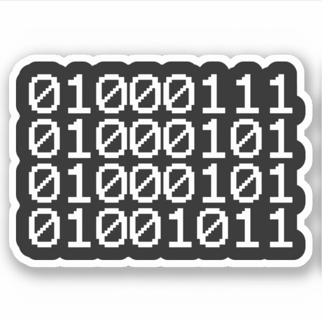 BINARY GEEK STICKER (Front)