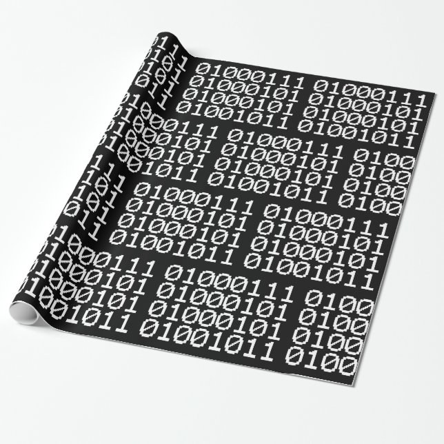 BINARY GEEK WRAPPING PAPER (Unrolled)