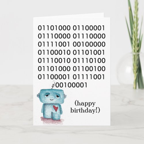 Binary Happy Birthday Card
