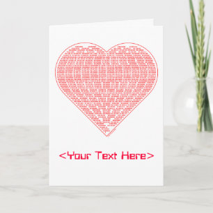 Binary Heart Card