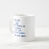 binary joke coffee mug (Front Left)