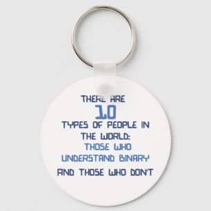 binary joke keychain