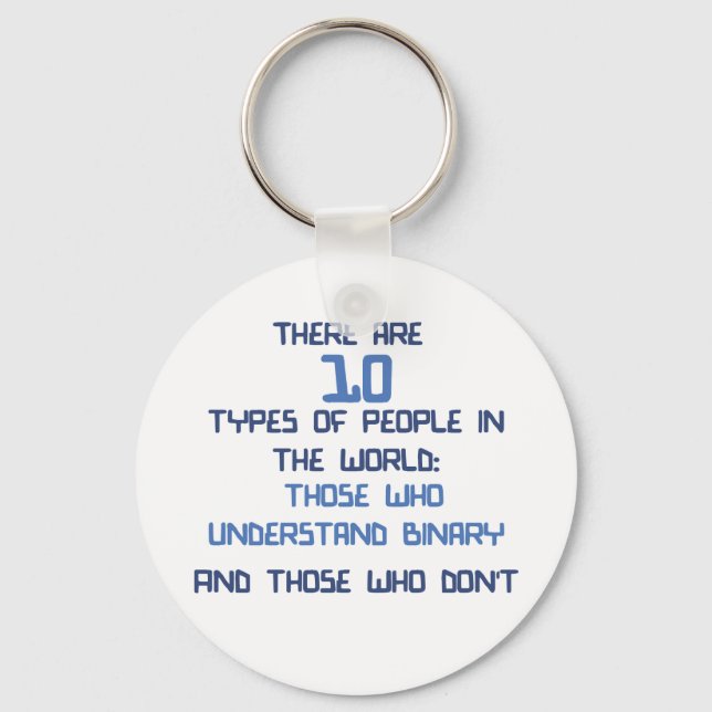 binary joke keychain (Front)