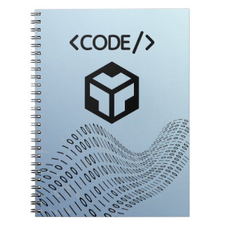Binary Logic Spiral Notebook – Modern Design