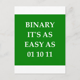 binary math postcard
