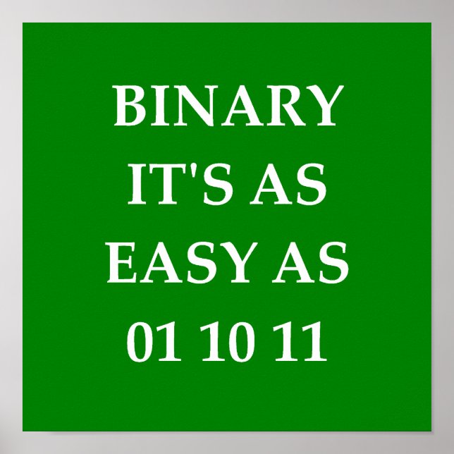 binary math poster (Front)