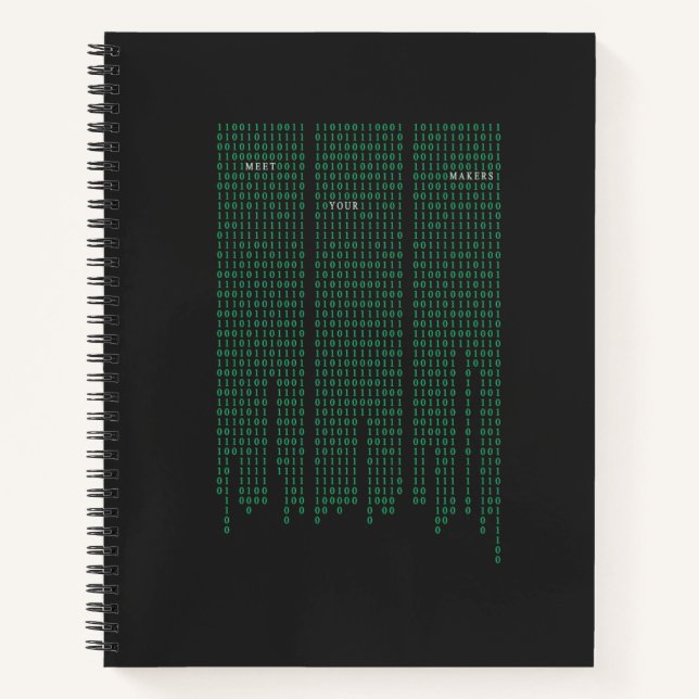 Binary Meet Your Makers Notebook (Front)