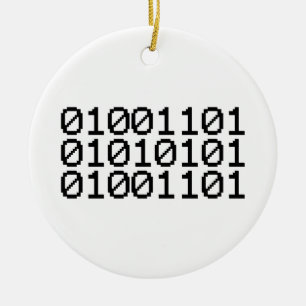 BINARY MUM CERAMIC ORNAMENT