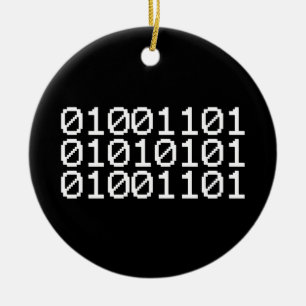BINARY MUM CERAMIC ORNAMENT