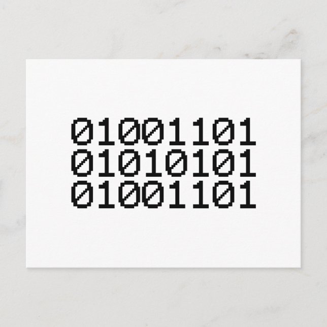 BINARY MUM POSTCARD (Front)