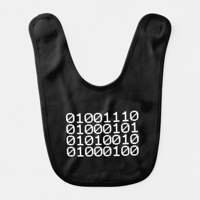 BINARY NERD BABY BIB (Front)