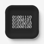 BINARY NERD PAPER PLATES