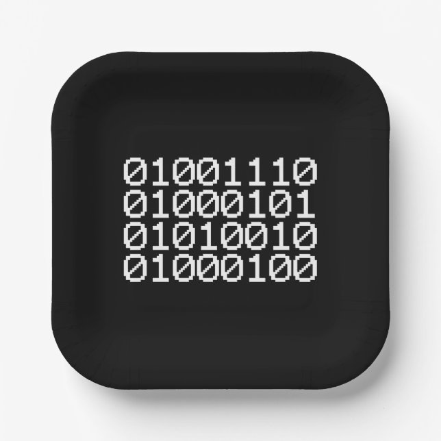 BINARY NERD PAPER PLATES (Front)
