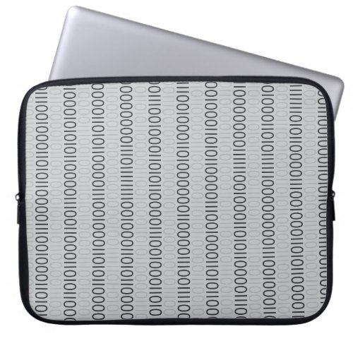 Binary Numbers Grey on any Color Laptop Sleeve