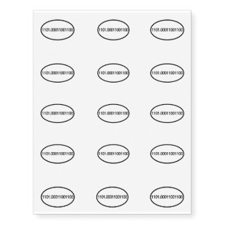 Binary Numbers Half Marathon 13.1 Temporary Tattoos