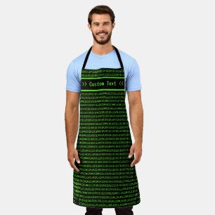 Binary on Black for Code Heroes & Gamers - Custom Apron
