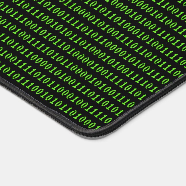 Binary Ones Zeroes - Retro Computer Nerd Theme Desk Mat (Corner)