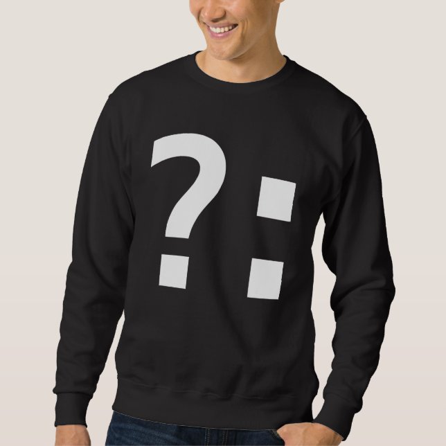 Binary Operator Kotlin Programming Language White Sweatshirt (Front)