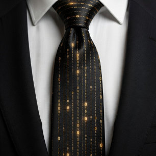 Binary Rain Neck Tie