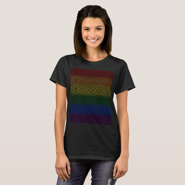 Binary Rainbow T-Shirt (Front Full)