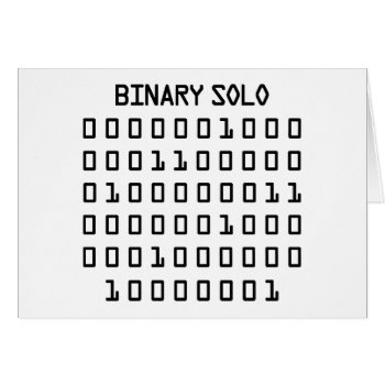 Binary Solo by LabelMeHappy at Zazzle