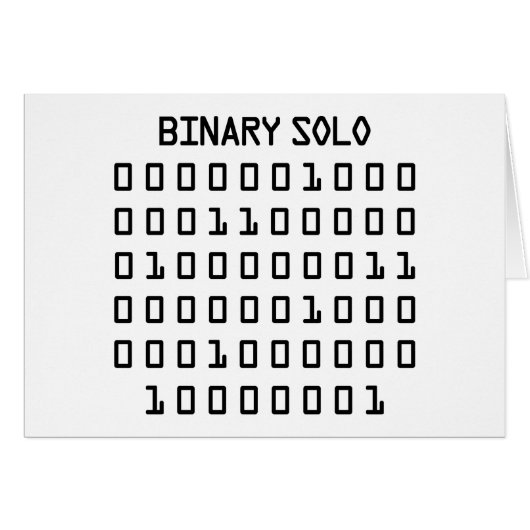 Binary Solo Cards (Front Horizontal)