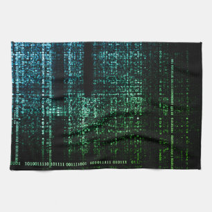 Binary Symphony Kitchen Towel - Art Meets Tech