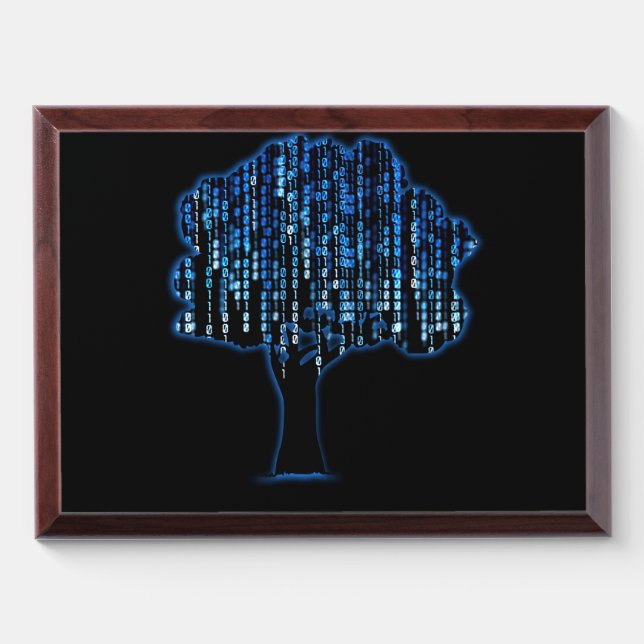 Binary Tree Coding Computer Programmer Award Plaque (Horizontal)