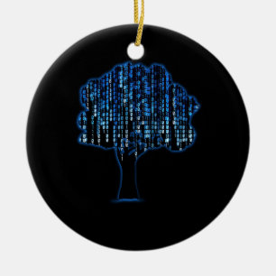 Binary Tree Coding Computer Programmer Ceramic Ornament