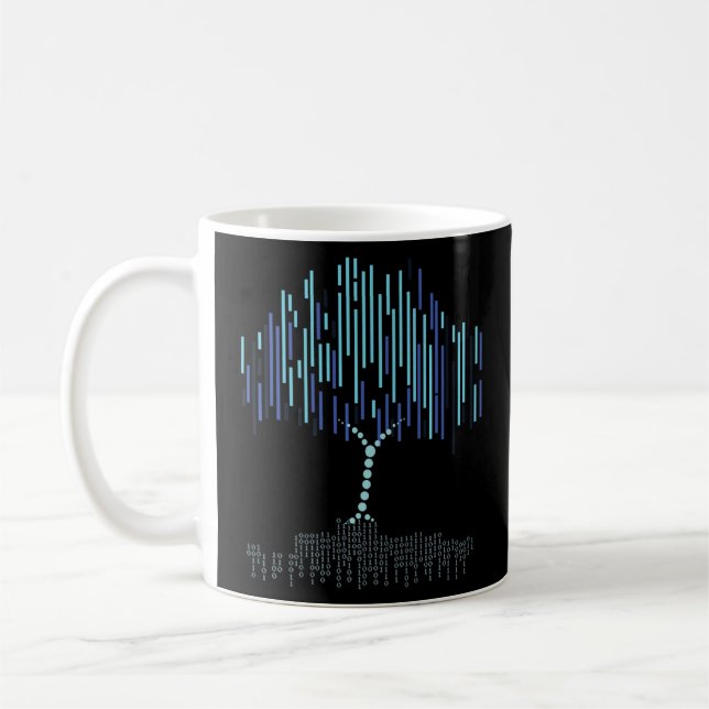 Binary Tree Coding Computer Programmer SQL Databas Coffee Mug (Left)