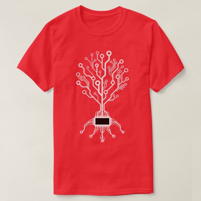 Binary Tree Computer Coding  T-Shirt (Design Front)