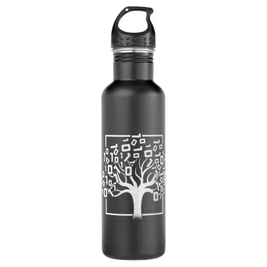Binary Tree Computer Science Coding Programmer App Stainless Steel Water Bottle