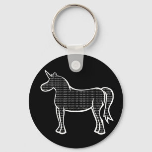Binary Unicorn Keychain