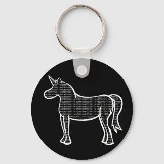 Binary Unicorn Keychain